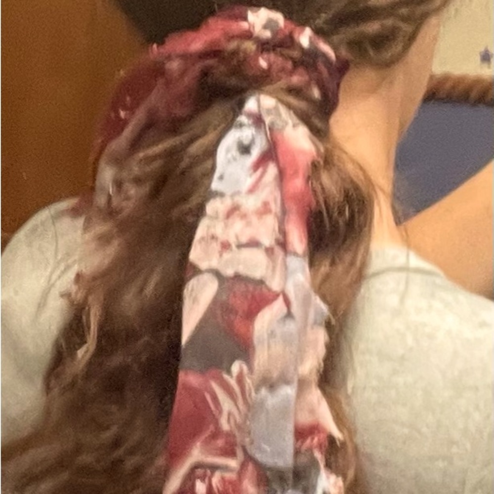 Boho scrunchie scarf hair tie